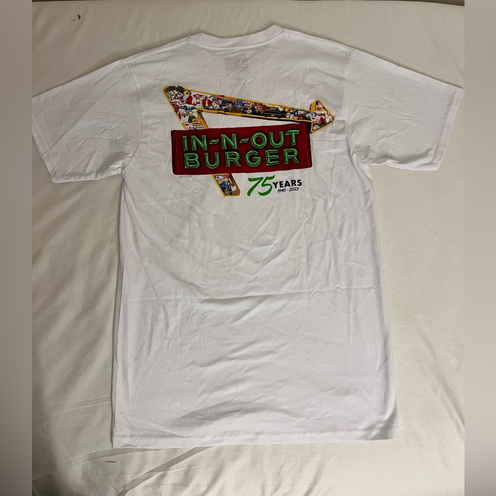 In n out burger t shirt 75 year anniversary shirt size M